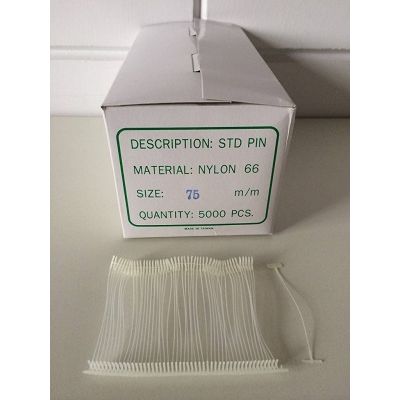 Klika - Épingles textiles en nylon 75 mm standard 5000pcs 12 pièces