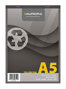 Aurora - Writing recycle notablok geel A5 gelijnd