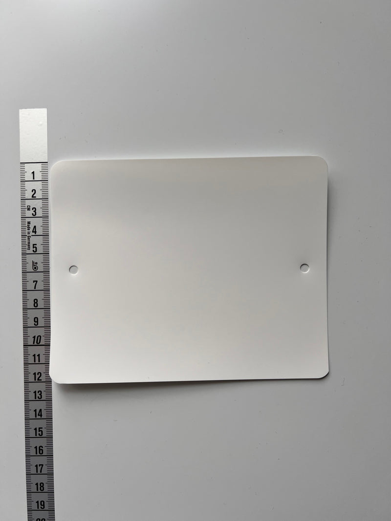 Klika - Etiquettes PVC 120x150 mm 2 trous blanc