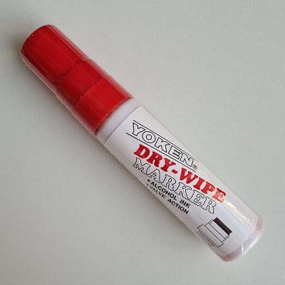 Klika -  White-board marker rood Yoken Dry Wipe