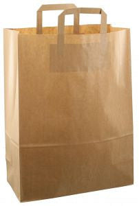 Sac en papier 32x15x43cm 250st Brown Kraft Nouveau!