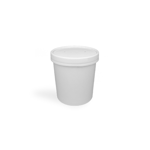 Klika - Couvercle tasse à soupe 240-360ml Ø90mm carton blanc