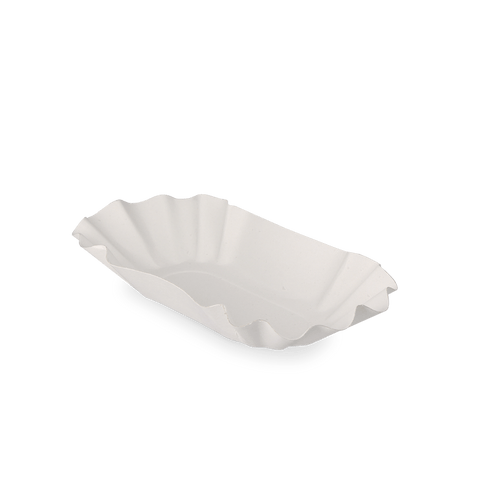 Klika - Plat en carton festonné 220x140x37,5mm blanc
