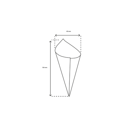 Klika - Cone en bois 130 mm moyen organique | 100 pièces