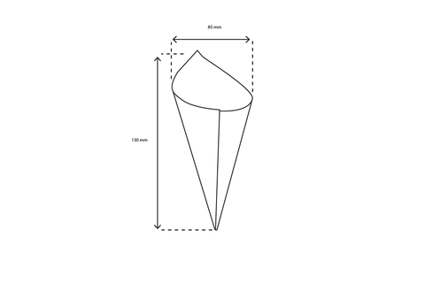 Klika - Cone en bois 130 mm moyen organique | 100 pièces