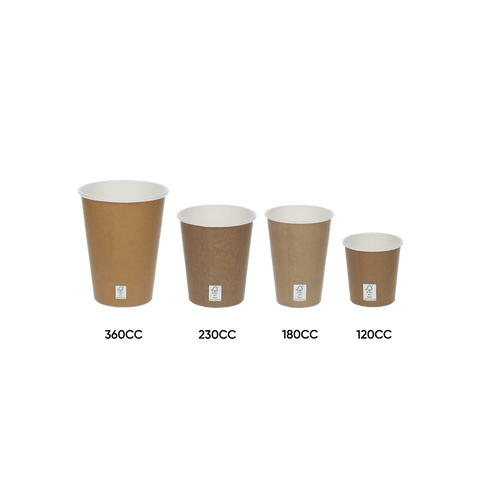 Klika - Cardboard Coffee Cup 180cc 7.5oz Kraftlook | 2500 pièces