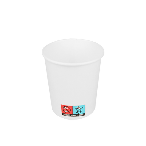 Klika - Pappkaffeetasse 120 cc 4oz weiß