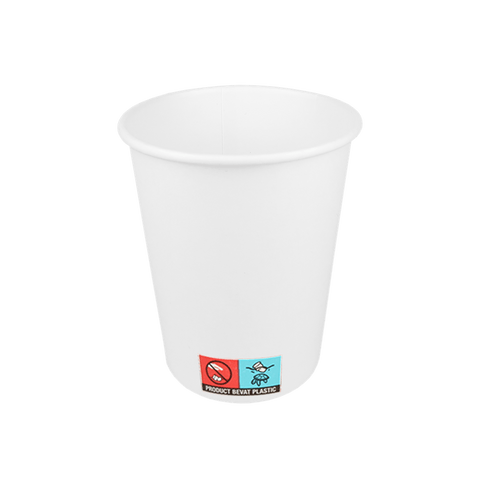 Klika -  Kartonnen koffiebeker 230cc 8oz wit