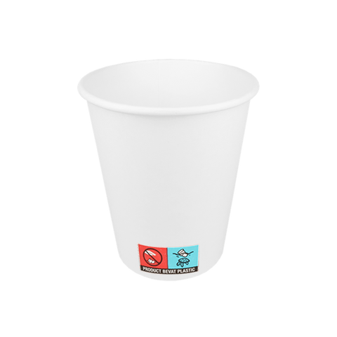Klika -  Kartonnen koffiebeker 300cc 10oz wit