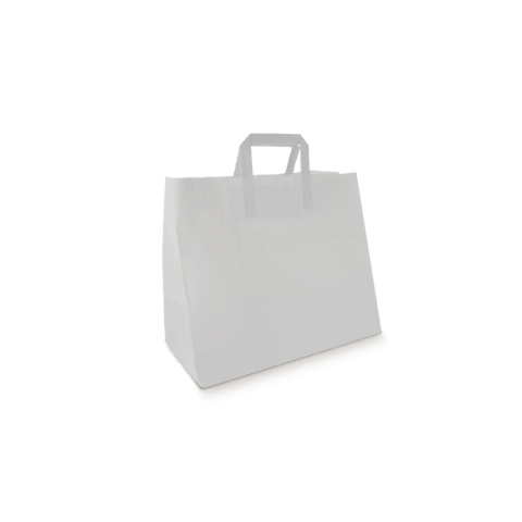 Klika - Papiertüten groß weiß 32+16x27cm BIO