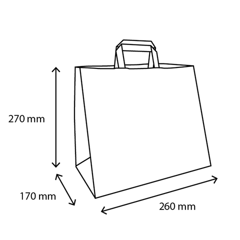 Klika - Papiertüten Medium Kraft 26+17x27cm Bio | 250 Stück