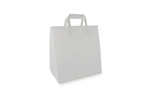 Klika - Papieren tassen Middel wit 26+17x27cm BIO | 250 stuks