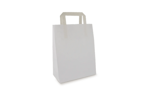 Klika - Papieren tasjes Klein wit 22+10x28cm BIO | 250 stuks