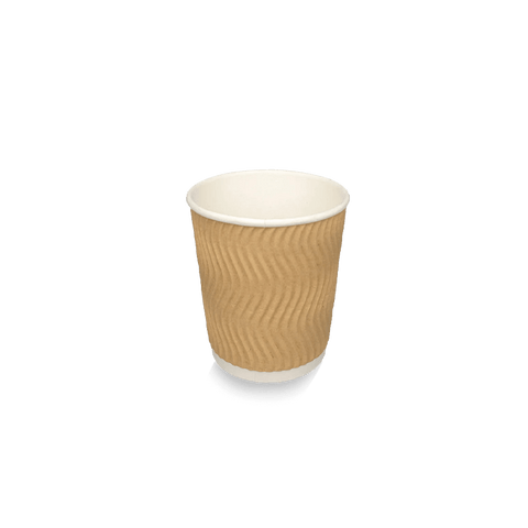 Klika - Cardboard Coffee Cup 230cc 8oz Ripple Kraft | 500 pièces