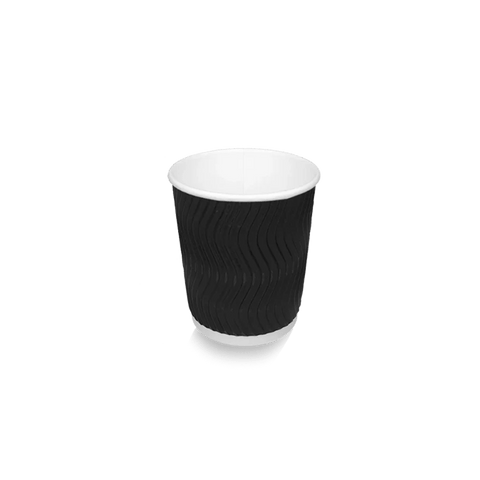 Klika - Cardboard Coffee Cup 177cc 7oz Ripple Black | 500 pièces