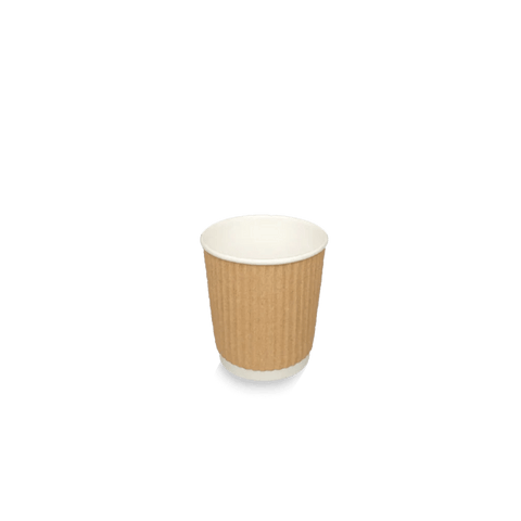 Klika - Pappkaffeetasse 120cc 4oz Ripple Kraft