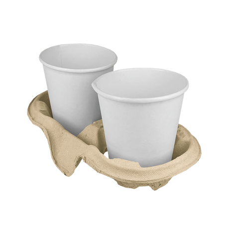 Klika - Plateau de transport pour 2 gobelets en carton recyclé