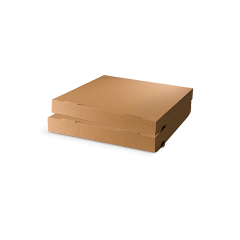 Klika - Pizza -Kisten 29x29x4cm Kraft Brown Bio | 100 Stück