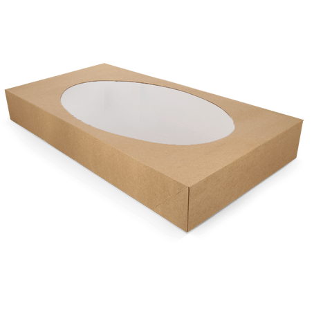 Klika – Catering-Boxen aus Kraftpapier, groß, mit Fenster, 56 x 32 x 8 cm