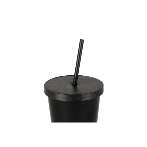 Klika - Couvercle gobelet à milkshake avec croix Ø90mm carton noir