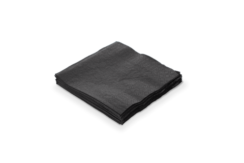 Klika - Serviette 2 Schichten 1/4 Falt 24x24cm Papier schwarz organisch | 4000 Stücke