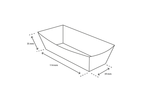 Klika - Krokettenschale A5 Kraft/White Bio | 400 Stück