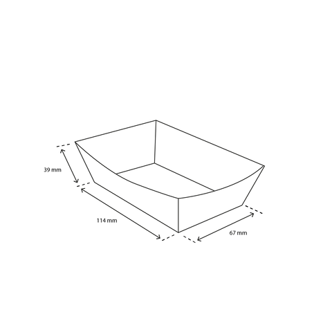 Klika - Frietbakjes A9 Kraft/White Bio | 400 Stück