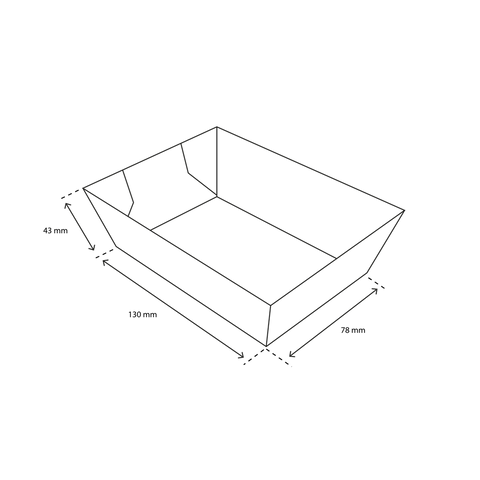 Klika -  Frietbakjes A13 kraft/wit BIO