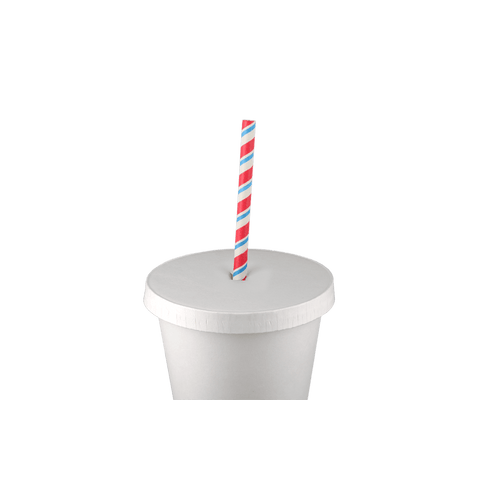 Klika - Couvercle gobelet milkshake avec croix Ø90mm carton Blanc