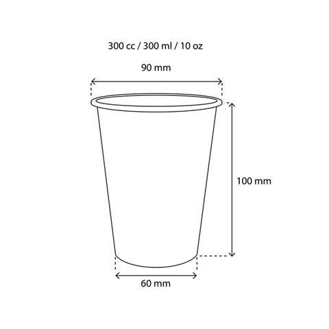 Klika - Cardboard Coffee Cup 300cc 10oz Striped | 1000 pièces