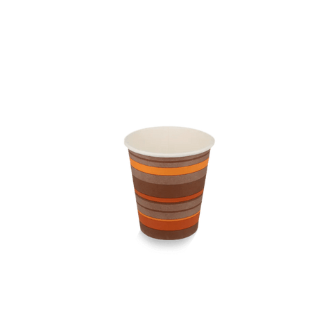 Klika - Pappkaffeetasse 120cc 4oz gestreift