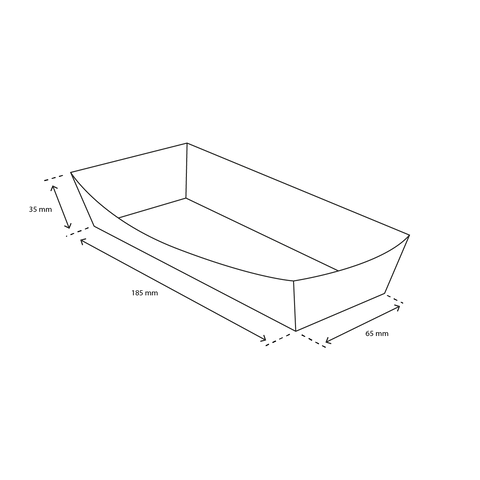 Klika - Snackbakje A18 kraft/wit BIO | 400 stuks