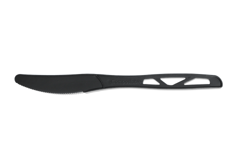 Klika - wiederverwendbares Messer 180 mm Cpla Black Bio | 1000 Stücke