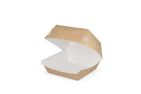 KLIKA - TRAY HAMBURGER KLEIN KRAFT / BLANC BIO | 400 pièces