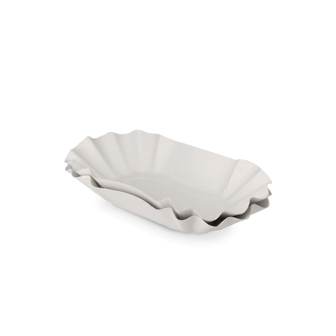 Klika - Plat en carton festonné 200x100x32mm blanc