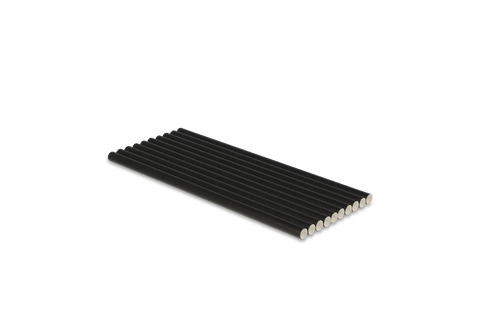 Klika - Papieren rietjes zwart 200x8mm BIO | 5000 stuks