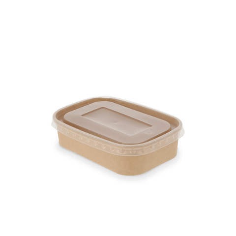 Klika - Cardboard de poubelle de repas 500 ml Kraft | 300 pièces