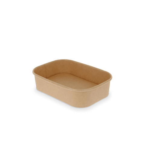 Klika - Cardboard de poubelle de repas 500 ml Kraft | 300 pièces