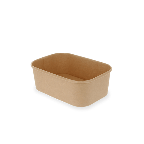 Klika - Cardboard de poubelle de repas 750 ml Kraft | 300 pièces