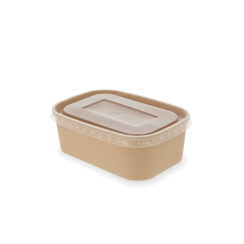 Klika - Cardboard de poubelle de repas 750 ml Kraft | 300 pièces