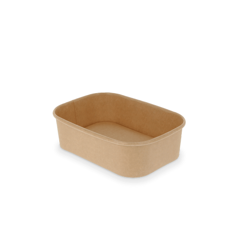 Klika - Cardboard de bac à repas 650 ml Kraft | 300 pièces