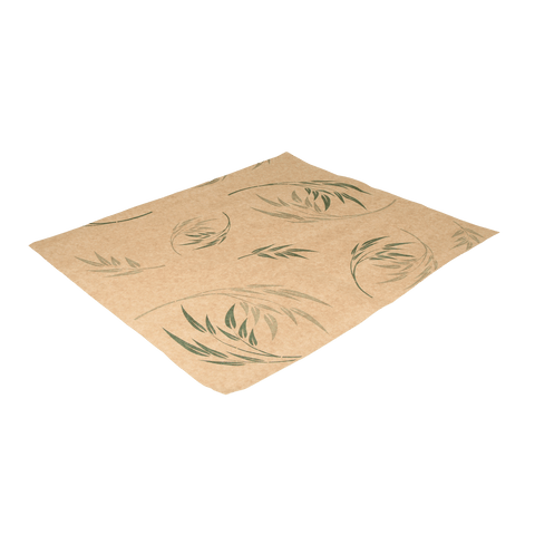 KLIKA - Papier sulfurisé 33x38cm feuilles hamburger bambou