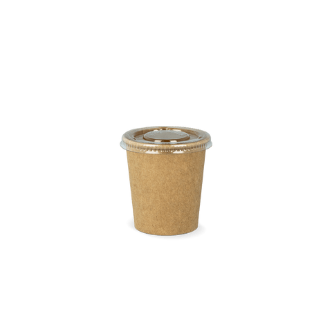 Klika - Kartonnen Saus Cup 4oz 120ml Ø62mm Kraft | 100 stuks