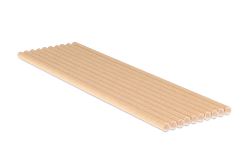 Klika - Papierstrohhalme Natural 200x6mm Bio | 200 Stück