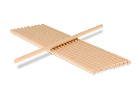 Klika - Papierstrohhalme Natural 200x6mm Bio | 200 Stück