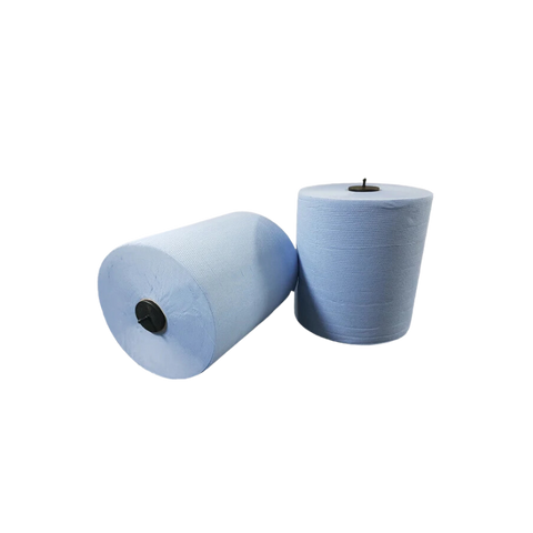 Klika -  Handdoekrol Matic 2 laags 6x150 meter Ø21cm 100% cellulose blauw T7