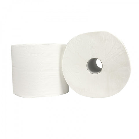 KLIKA - Rouleau de nettoyage de l'industrie cellulose lourde 25cm x 1000m 1 couche blanche | 2 pièces