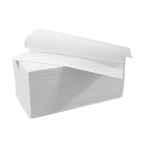 Klika - Handdoeken Interfold 32x22cm 100% cellulose 2 laags wit T6 | 3200 stuks