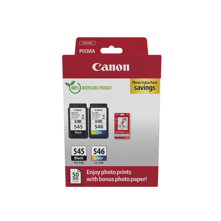 Canon - Cartouche d'encre PG-545 CL-546 noir + kl + papier