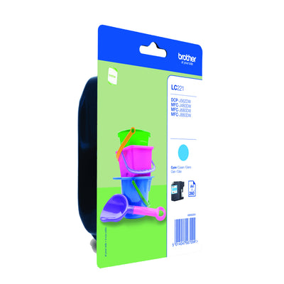 Brother -  LC221CBP inktcartridge 1 stuk(s) Origineel Normaal rendement Cyaan